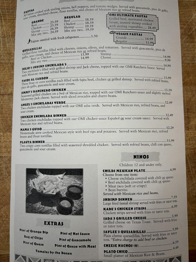 Old Mexican Inn Restaurant & Cantina Menu image 2